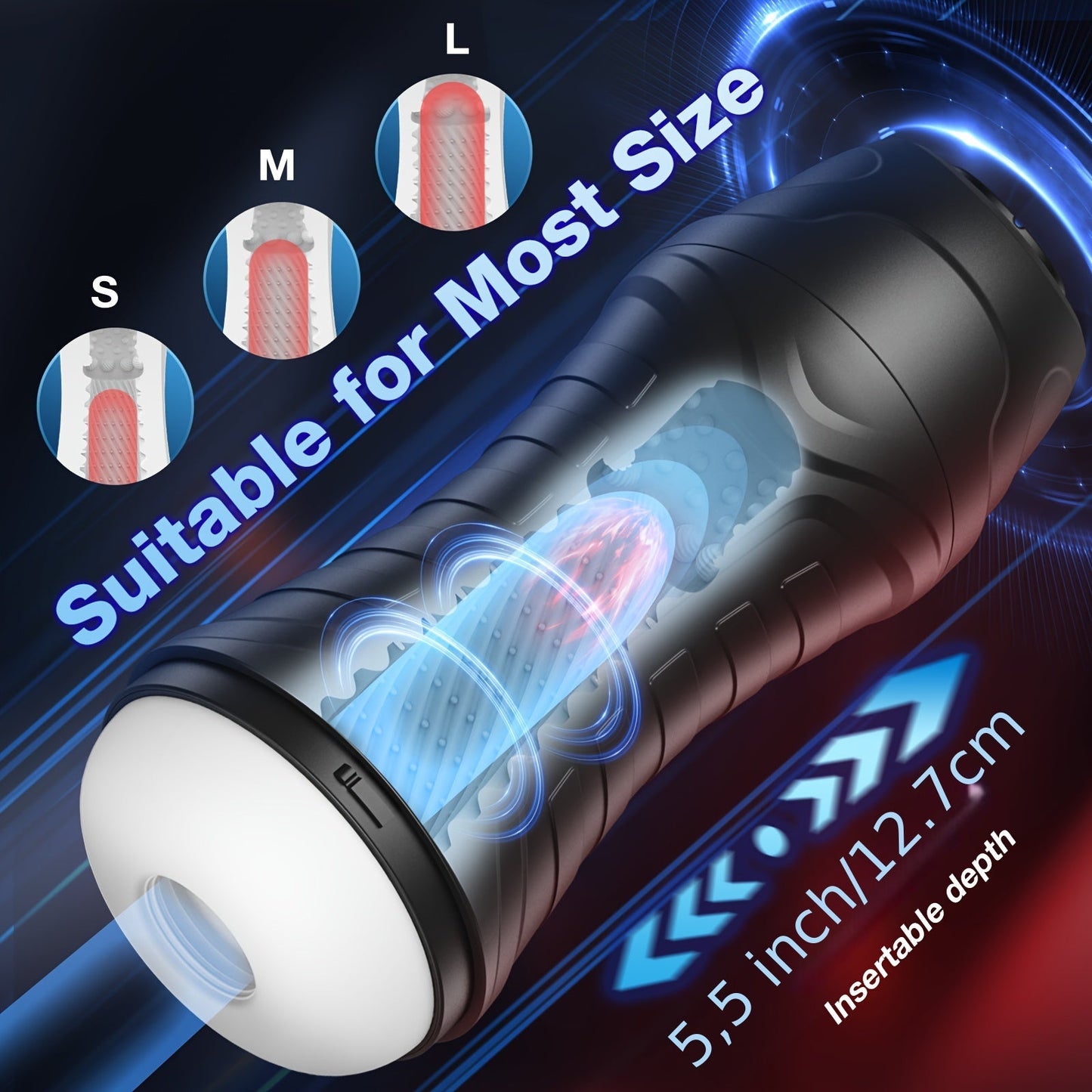 Sucking Male Masturbator Sex Toys - Bszone Upgraded Male Sex Toy Automatic Male Masturbators Cup with 10 Vibration & Suction Modes Adult Toys. Mens Penis Pump Stroker Pocket Pussy with 3D Textured - buysextoyth
