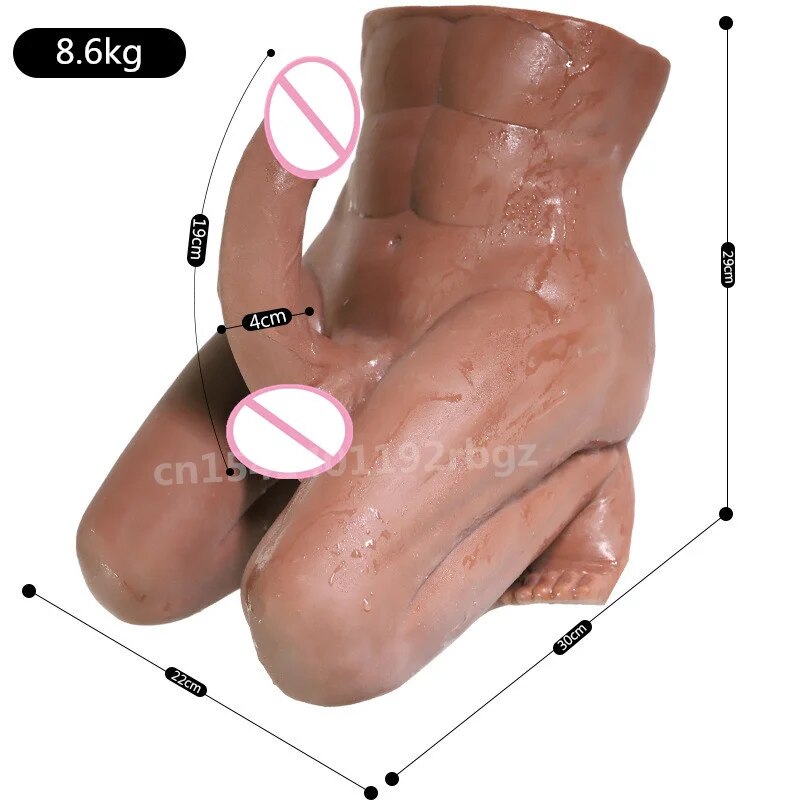 3D ชาย Kneeling ท่าทาง Lower Body ตุ๊กตาขนาดใหญ่อวัยวะเพศชายหญิงสำเร็จความใคร่ Dildo Strong กล้ามเนื้อขาผู้ใหญ่เซ็กซ์ทอยสำหรับชาย - buysextoyth