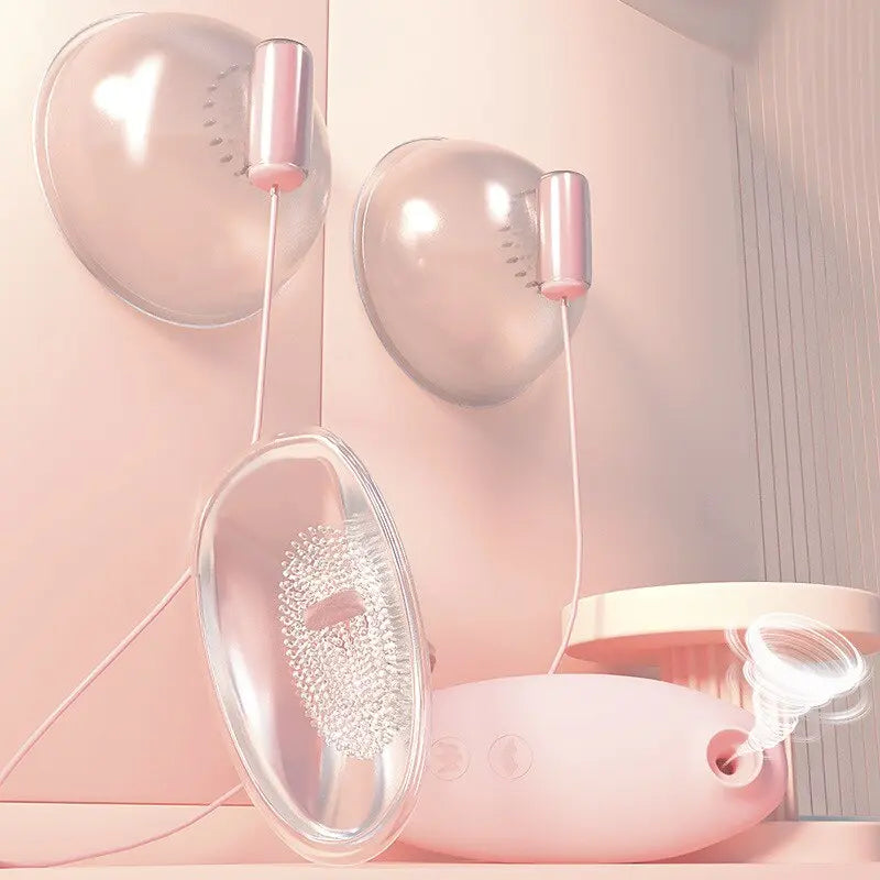 4in 1เครื่องสั่นหัวนมหน้าอกนวดหัวนมกระตุ้น Clitoris Sucker Famale Masturbator เลียเซ็กซ์ทอยผู้หญิง - buysextoyth