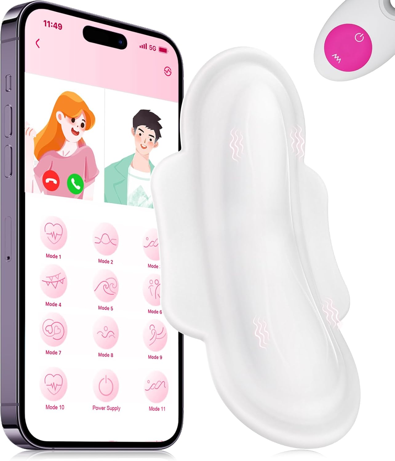 Wearable Panty APP Remote Control Vibrators Adult Sex Toys for Women or Couples. Clitoral Mini Egg Bullet Butterfly Vibrator Rose Toy. G Spot Dildo Vagina Stimulator with Tongue Licking Sex Machine - buysextoyth