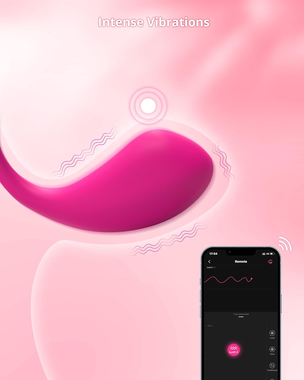 LOVENSE Lush 2 Remote Vibrator with App. Long Distance Remote Controlled G-spot Stimulator Egg Vibrators Bluetooth Adult Sex Toys & Games Powerful Vibrations for Women Couples Discreet Pleasure - buysextoyth