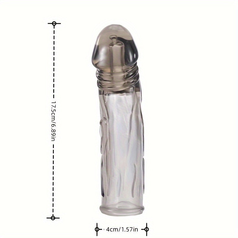 1pcs Men's Flesh Color Or Crystal Adult Sex Toy Penis Cover Sleeve Penis Extender Reusable Delay Ejaculation Add More Fun And Excitement For Men Women Couples - buysextoyth