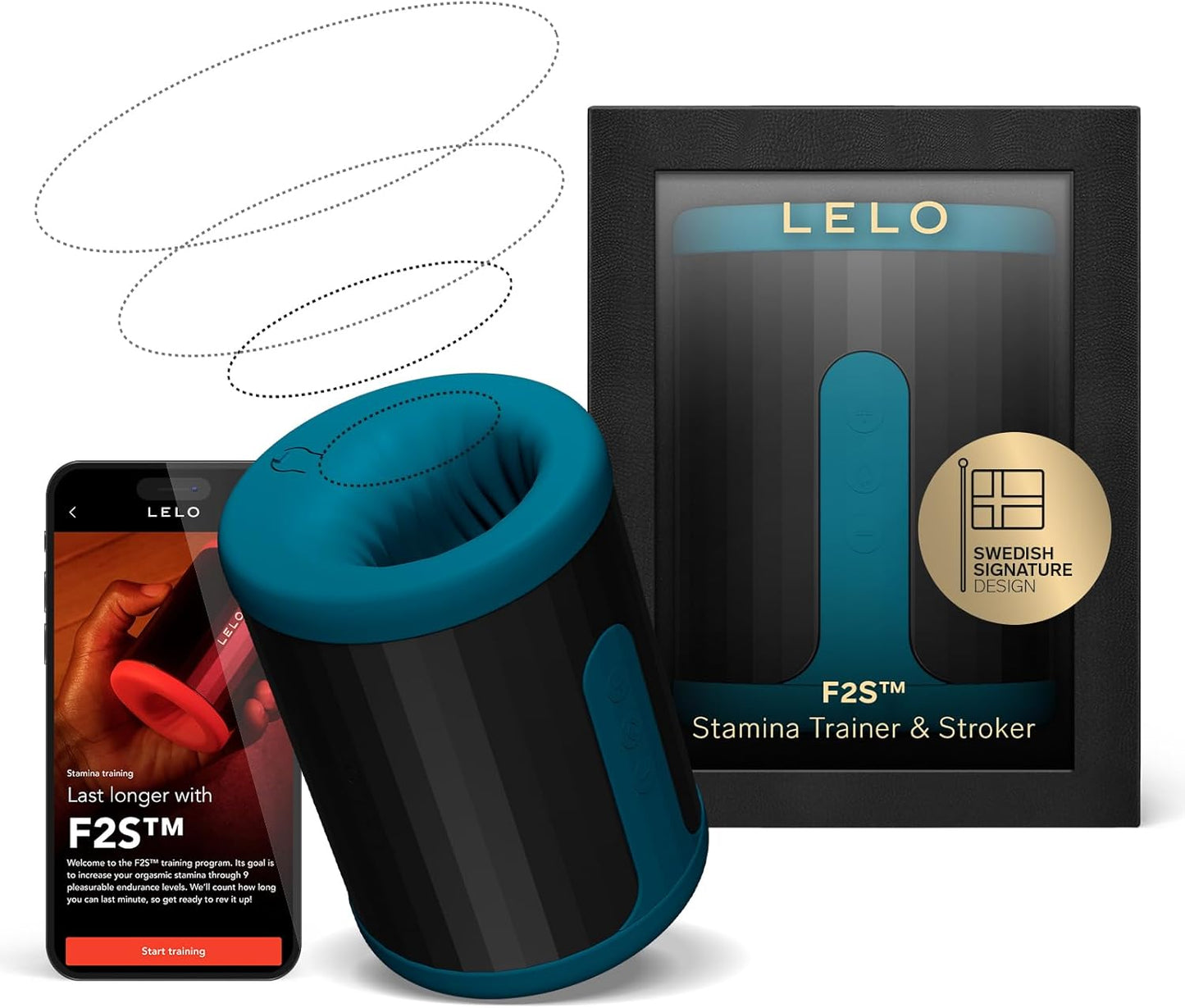 LELO F2S Stamina Trainer & Stroker with 14 Pleasure Settings. App and an AI Mode. Male Masturbator Sex Toy for Men. Male Sex Toy. Hands Free Masturbators. Penis Pump. Blowjob Adult Toys Vibrator. Red - buysextoyth