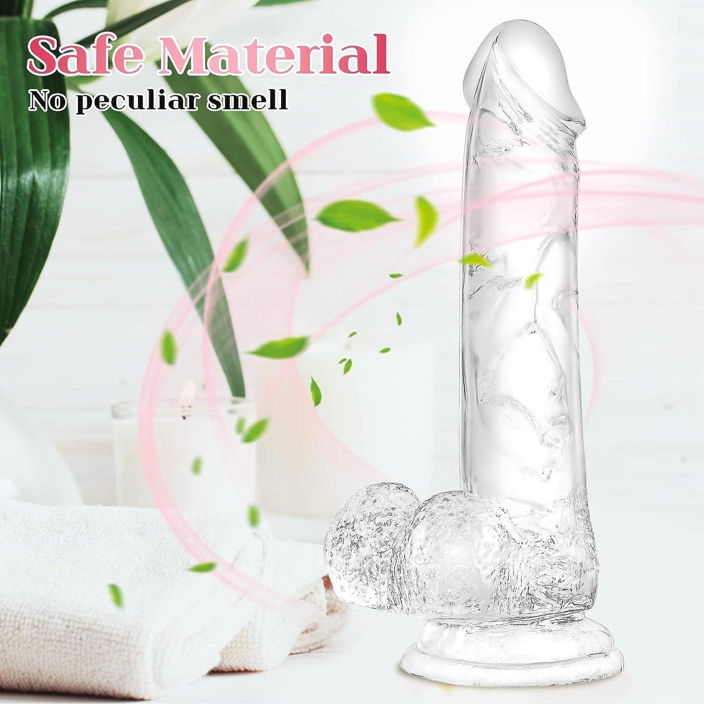 7.3 inch Soft dilod. Dildos.Realistic Dildo. Human Safety Material. with Powerful Suction Cups. Suitable for Women/Men/Gay. Adult Toys for Women or Beginer - buysextoyth