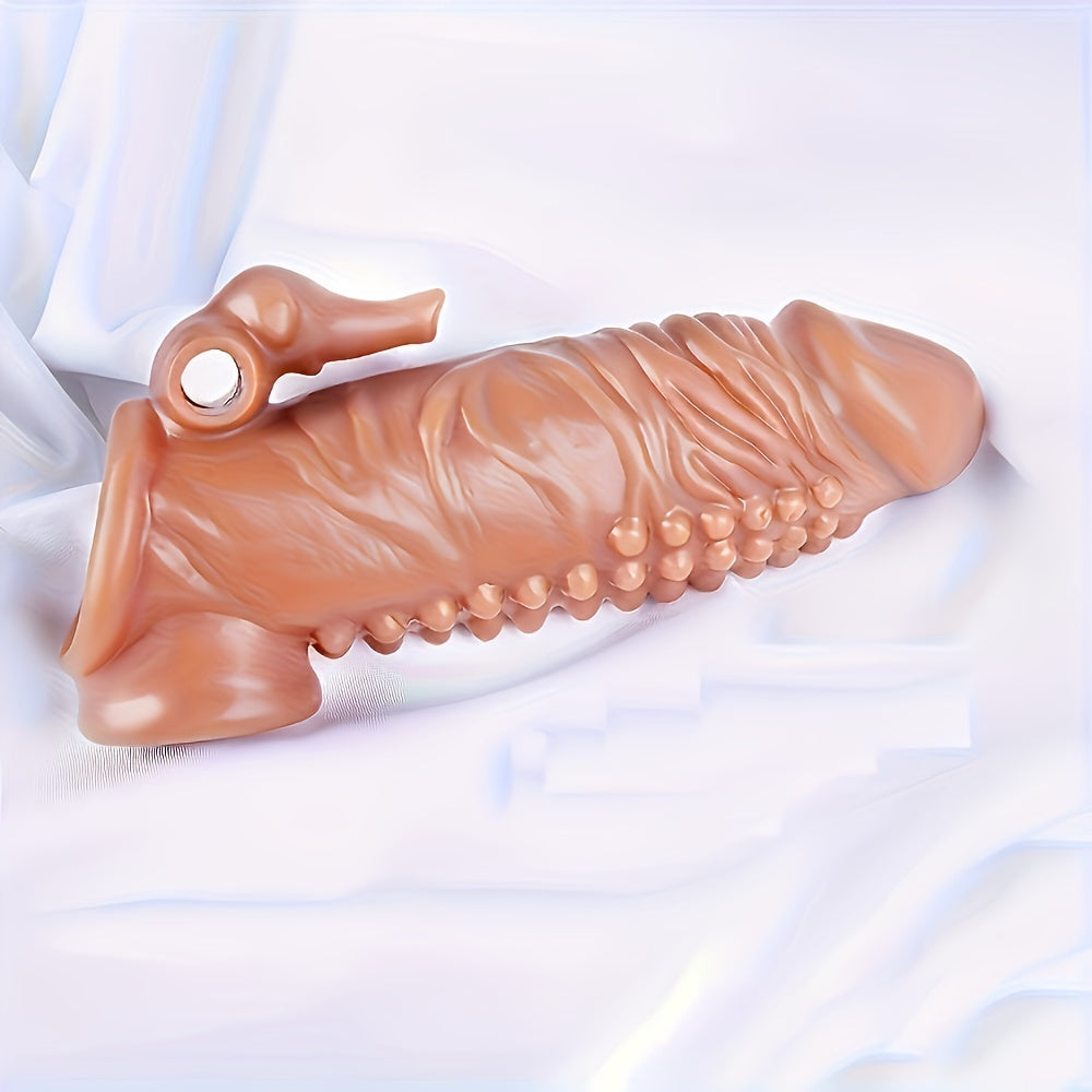 Men's Adult Sex Toy Penis Cover Sleeve Penis Extender Reusable Delay Ejaculation Add More Fun And Excitement For Men Women Couples - buysextoyth