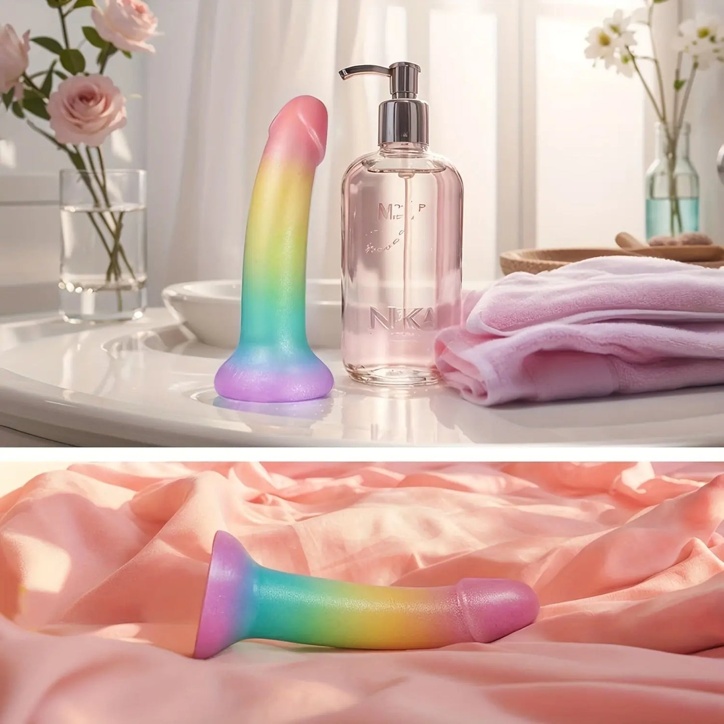 Liquid Silicone Soft Dildo. 7 Strap On G Spot Anal Suction Cup Dildos for Women Pleasure. Pink Purple Fantasy Thin Women Adult Sex Toys Dildos for Beginner. Jelly Smooth Penis Female Sex Toy - buysextoyth