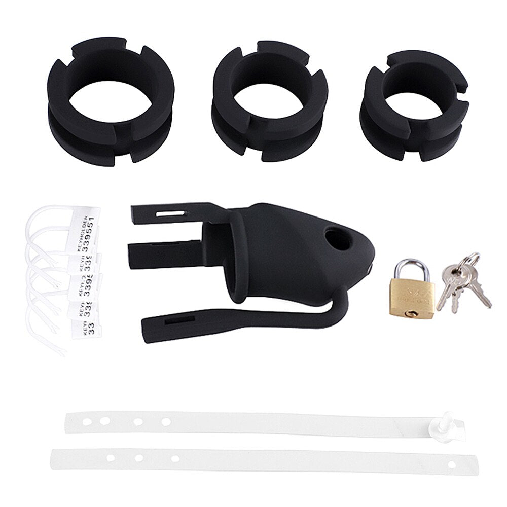 CHASTE BIRD 3D Printed Minus/Plus Cage Male Chastity Device Double-Arc Cuff Penis Ring Cock Belt Erotic Sex Toys for Men - buysextoyth