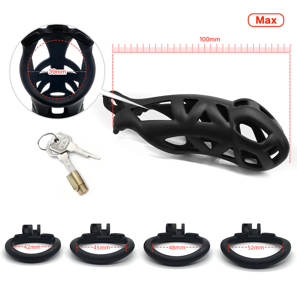 Cobra Male Chastity Device Kit Cock Cage Cock Ring BDSM Adult Games Sex Toys for Men Penis Ring Resin Sleeve PenisTrainer Cage - buysextoyth