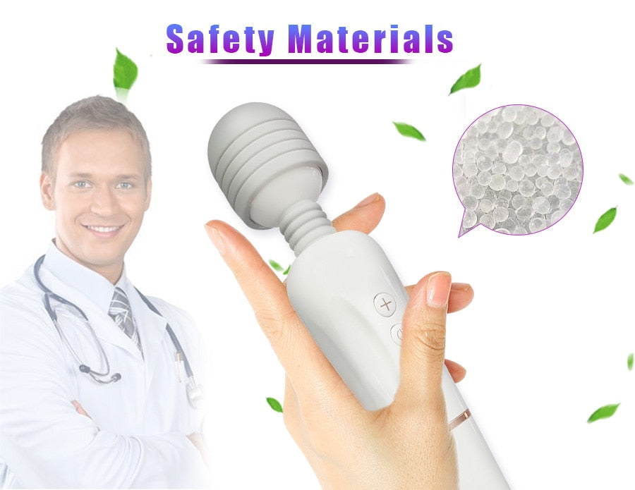 Powerful AV Magic Wand Body Massager USB Charge G Spot Vibrators for Women.Adult Vibrator Sex Toys for Woman.Female Sex Products - buysextoyth