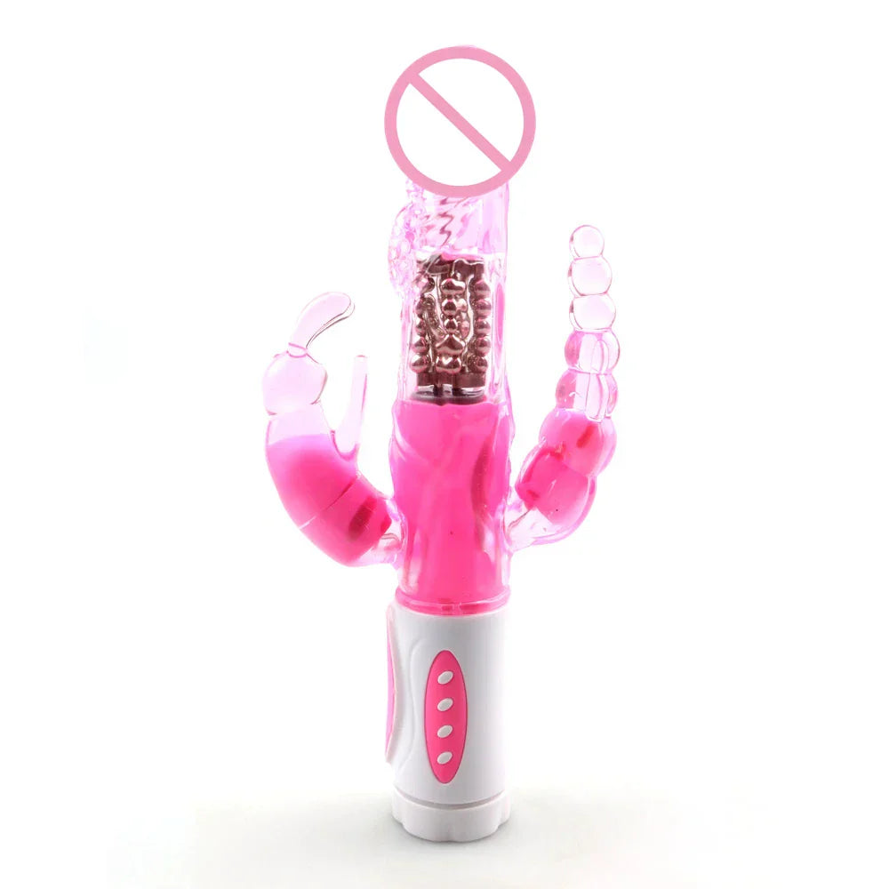 Masturbator Anal Plug Rabbit Vibrator for Women Vagina G-Spot Clitoris Stimulator Rotating Powerful Dildo Massage Adult Sex Toy - buysextoyth