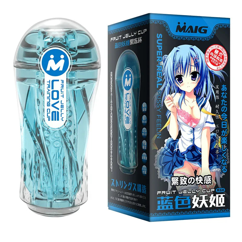Men's Transparent Massage Masturbator Adult Erotic Toys Vagina Masturbation Blowjob Male Piston Automatic Mastubator Real Vagina - buysextoyth