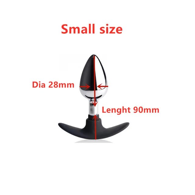Metal Anal Beads Butt Plug Set Small Large Ass Anal Plug With Pull Hand Ring Dildo Steel Sex Toy Man Woman - buysextoyth