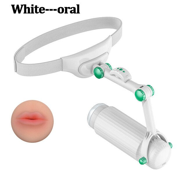 New Automatic Telescopic Wearable Male Masturbator Adjustable Articulate Arm Oral Anal Sex Machine Sex Toys for Men Masturbation - buysextoyth