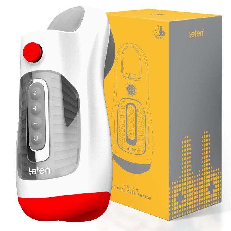 New Leten Automatic Pneumatic Vacuum Deep Throat Sucking Male Masturbator Cup Real Oral Blowjob Vibrator Sex Machine for Men Gay - buysextoyth
