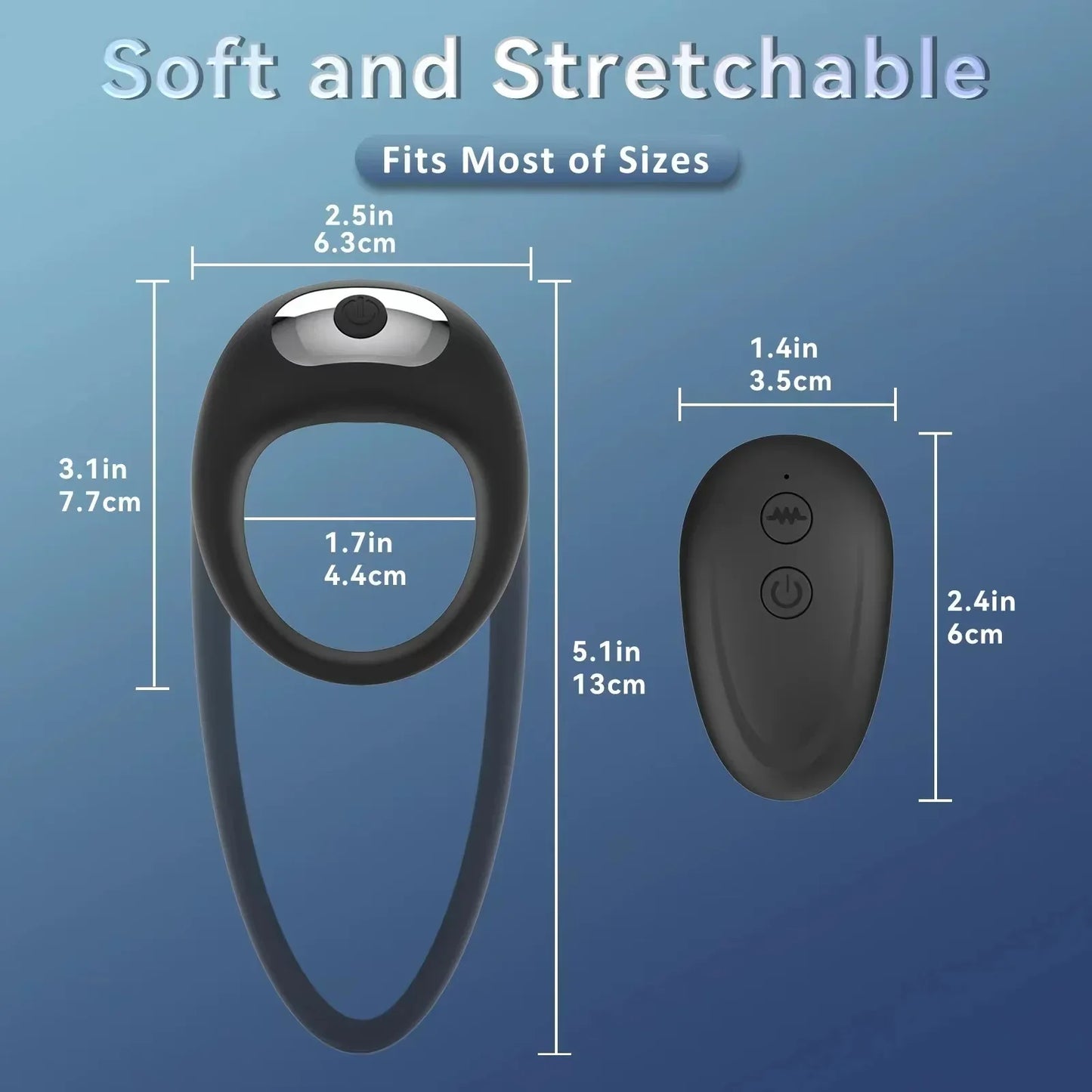 Penis Ring Vibrator Wireless Remote Control Clitoris Stimulation Delay Ejaculation Enlargement Erection For Men - buysextoyth