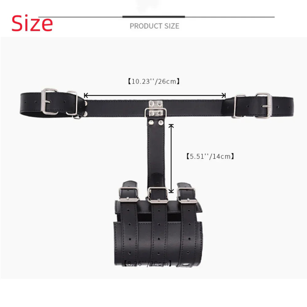 BDSM Bondage Body Restraints Reverse Back Handcuffs Adult Products Sex Game PU Leather Cuffs Sex Toys for Women Couples - buysextoyth