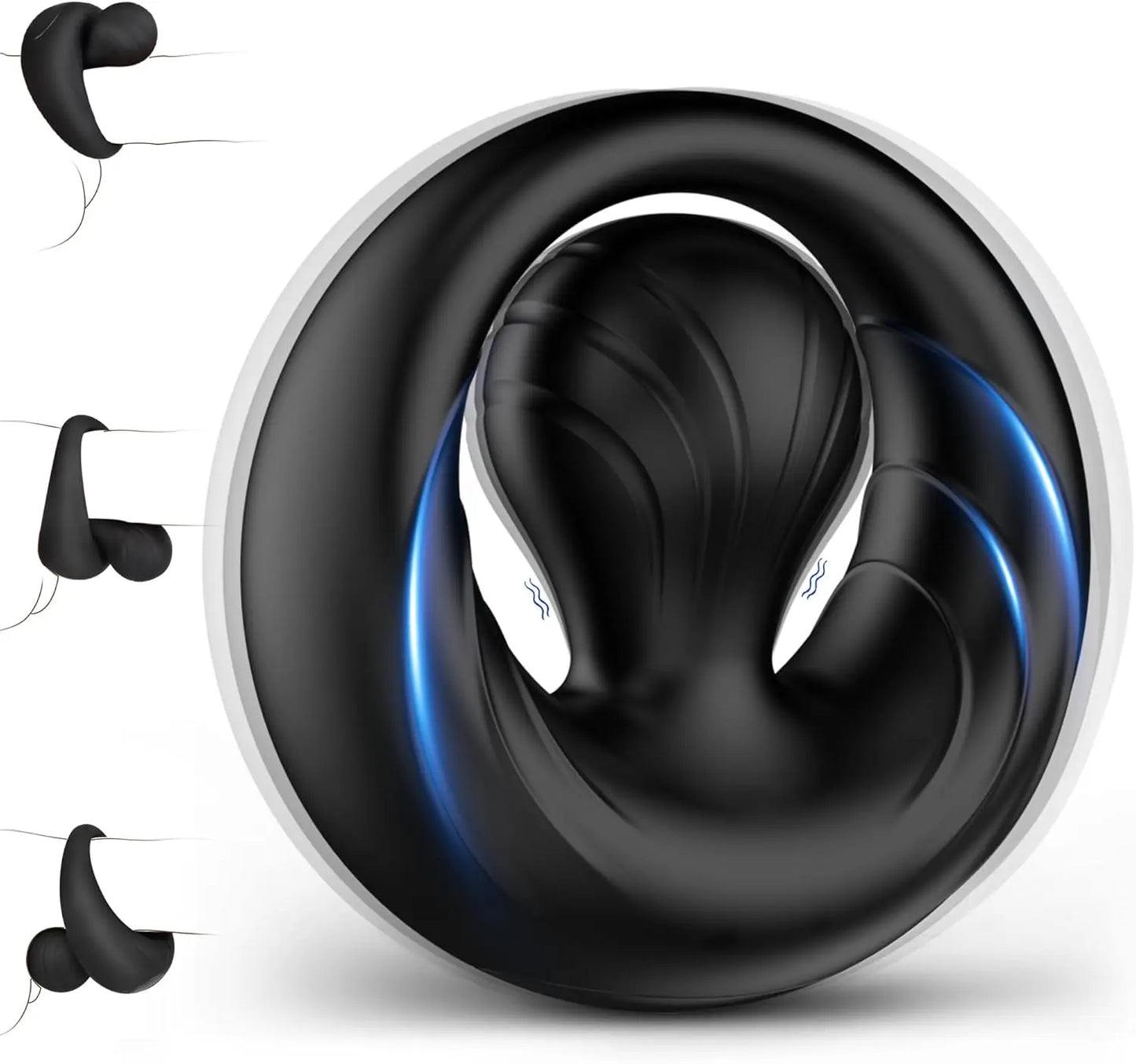 Cock Ring with Prostate Massager Anal Vibrator Silicone Pleasure Penis Ring Anal Butt Plug for Men Couples Adult Sex Toys - buysextoyth