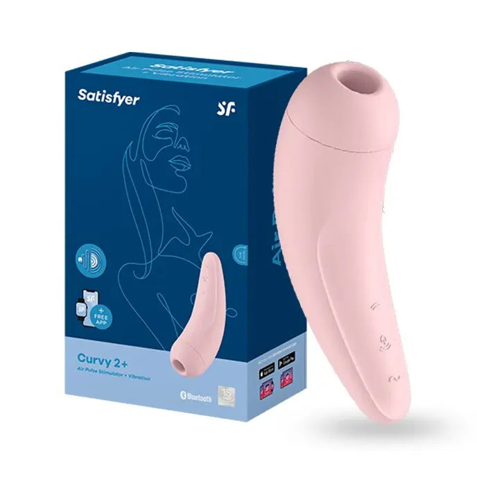 Satisfyer CURVY 2 + Vibrador App รีโมทคอนโทรล Vibrator Clit Sucker Vibrators สำหรับผู้หญิง Clitoris Nipple Sex ของเล่น UYO thai-adult
