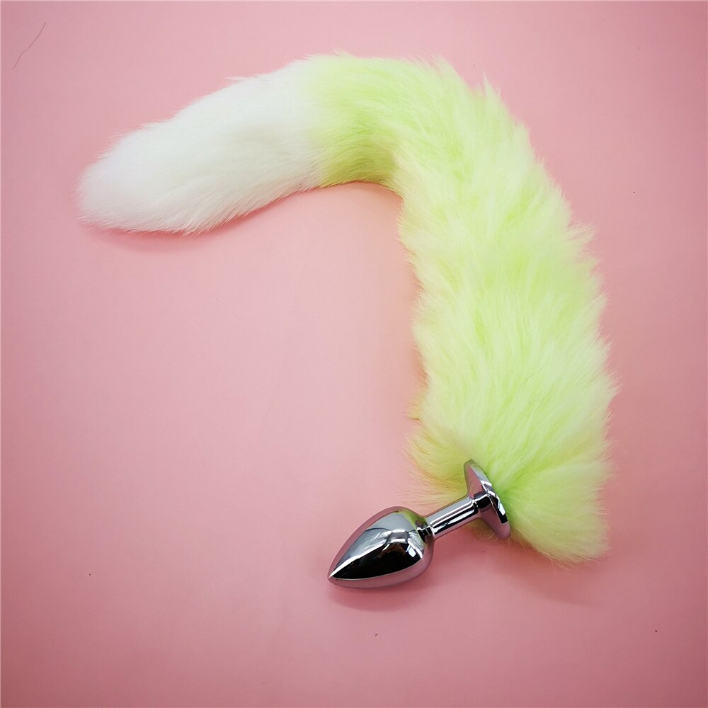 Soft Anal Plug Faux Fox Tail Cosplay Butt Plug Anal Sex Tail Stainless Smooth Steel Butt Plug Anal Sex Toys for Woman Couples - buysextoyth