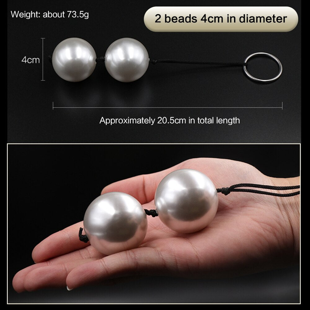 Super Large Pearl Anal Plugs Long Anal Beads Butt Plug Vaginal Balls Sex Toys for Women Men Handheld Anus Masturbator Expander - buysextoyth
