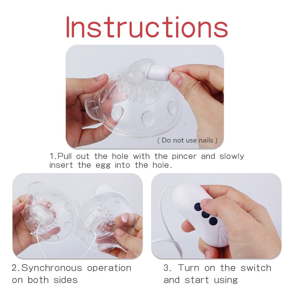 Vibrator for Women Nipple Stimulation Tongue Lick Nipple Suction Cups Remote Control Enlarge Breast Pump Breast Massage Sex Toys - buysextoyth