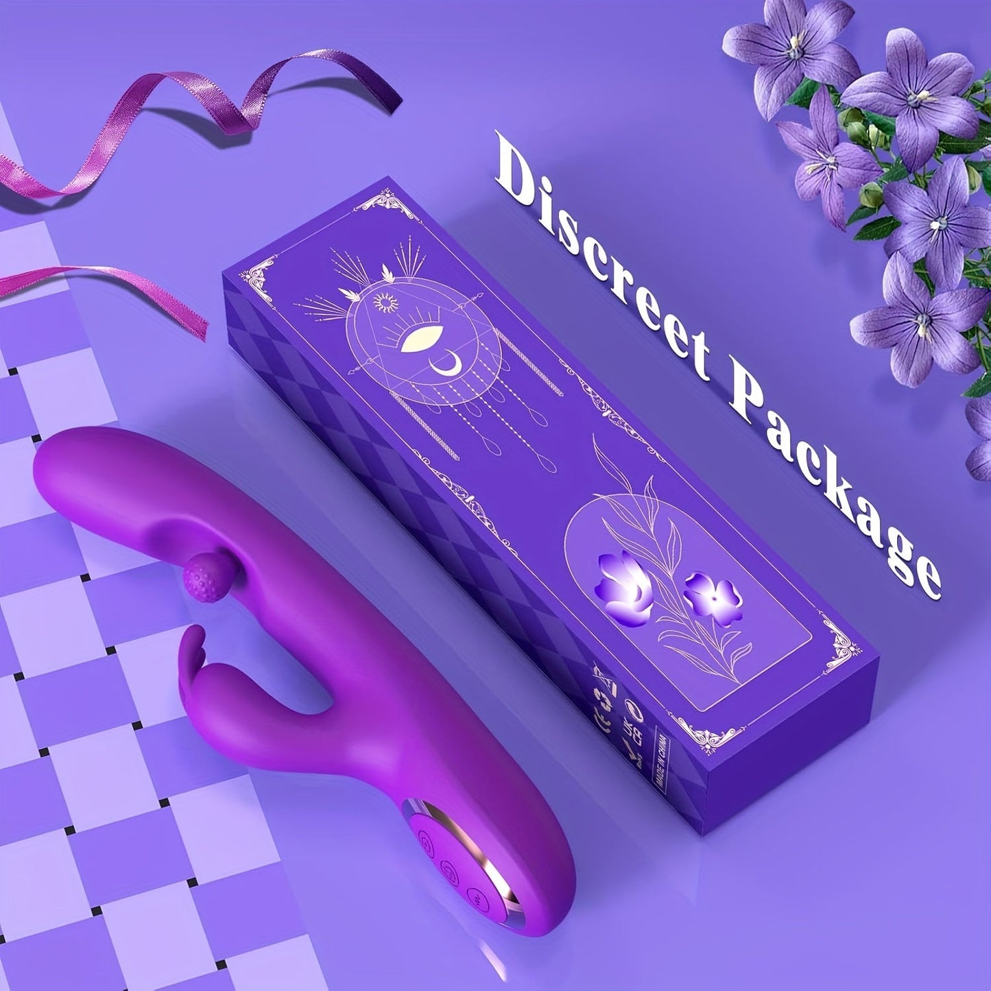 G Spot Vibrator Sex Toys-3 In 1 Adult Sex Toys With 10 Rubbing & 7 Vibrating & 7 Massaging. Clitoral Stimulator Dildo Rabbit Vibrators Women Sex Toy For Female And Couples Pleasure. Violet - buysextoyth