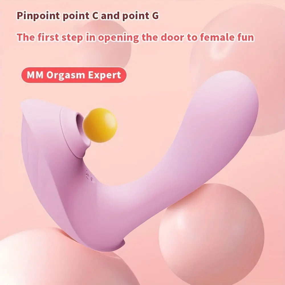 Wearable Butterfly Vibrator Panty - USB Rechargeable. 9-Frequency G-Spot & Clitoral Stimulation with Sucking Massage for Women - Adult Sex Toy for Couples - buysextoyth