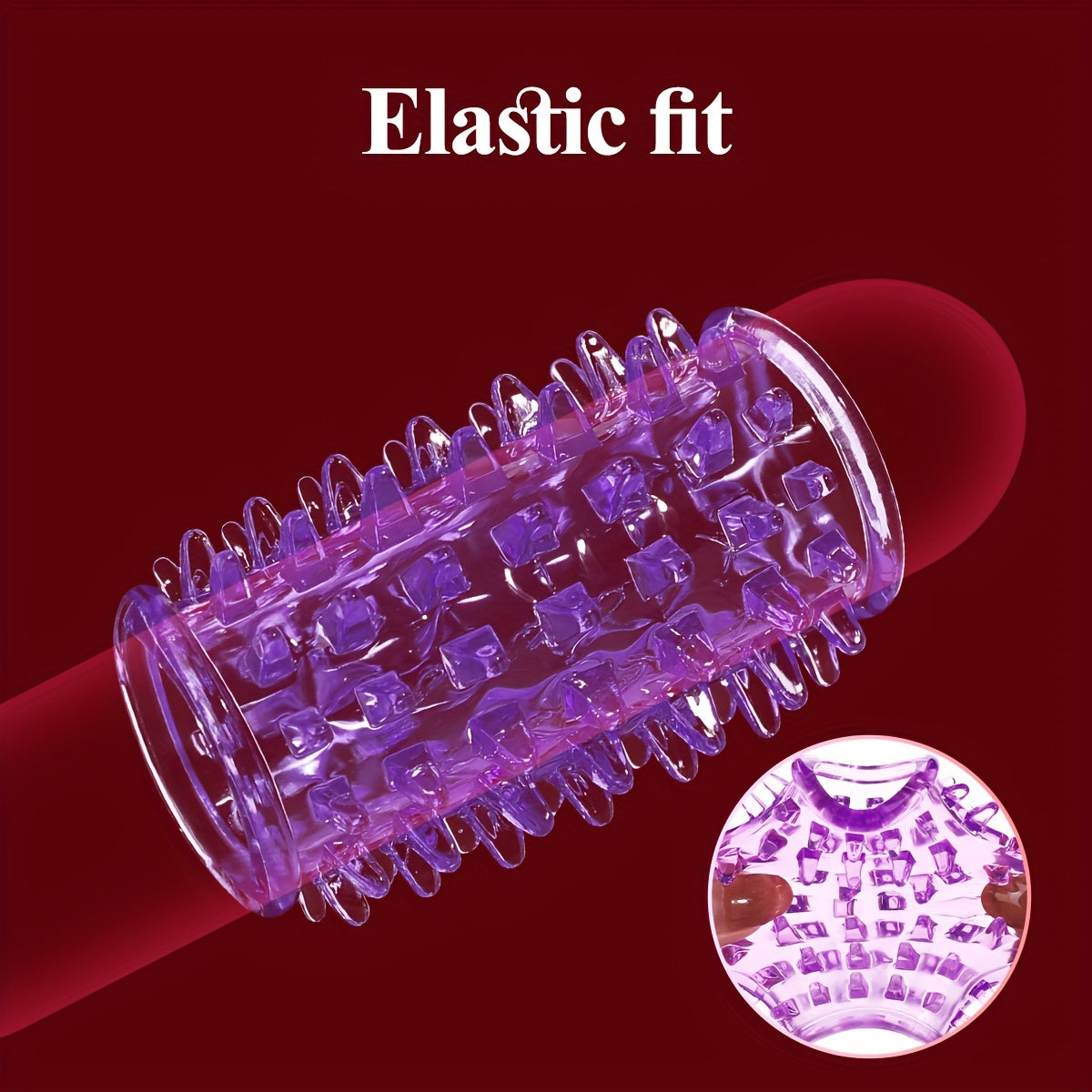 2.72inch Purple Penis Sleeve. Waterproof And Skin-friendly TPE Material. Prickly Texture Design. Physical Sensitivity Reduction. Enhance Erect. Delay Ejaculation Lasting Ring. Sex Toys For Men Or Couples - buysextoyth