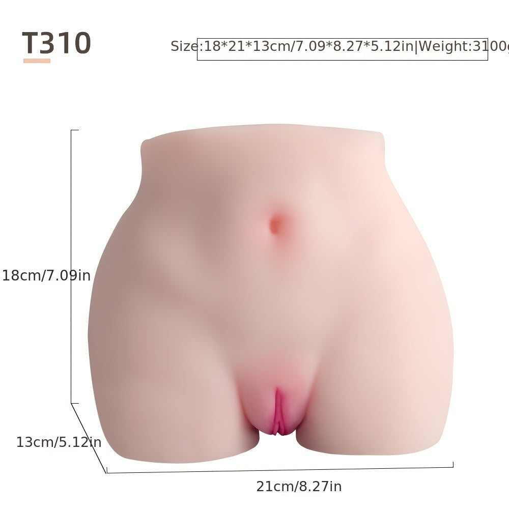 [Skinlike Feel] Realistic 2-in-1 Male Masturbator Toy - Lifelike Soft TPE Adult Sex Doll with Detailed Vagina & Anus. Pocket Pussy Male Massager. No Batteries Required. 8.3 Height - buysextoyth