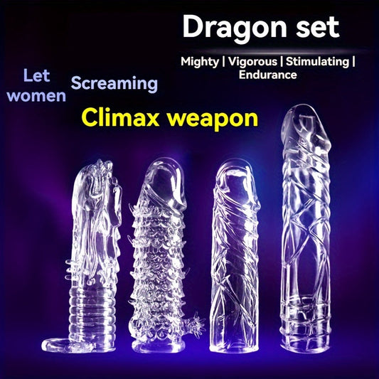 Men's Crystal Adult Sex Toy Penis Cover Sleeve Penis Extender Reusable Delay Ejaculation Add More Fun And Excitement - buysextoyth