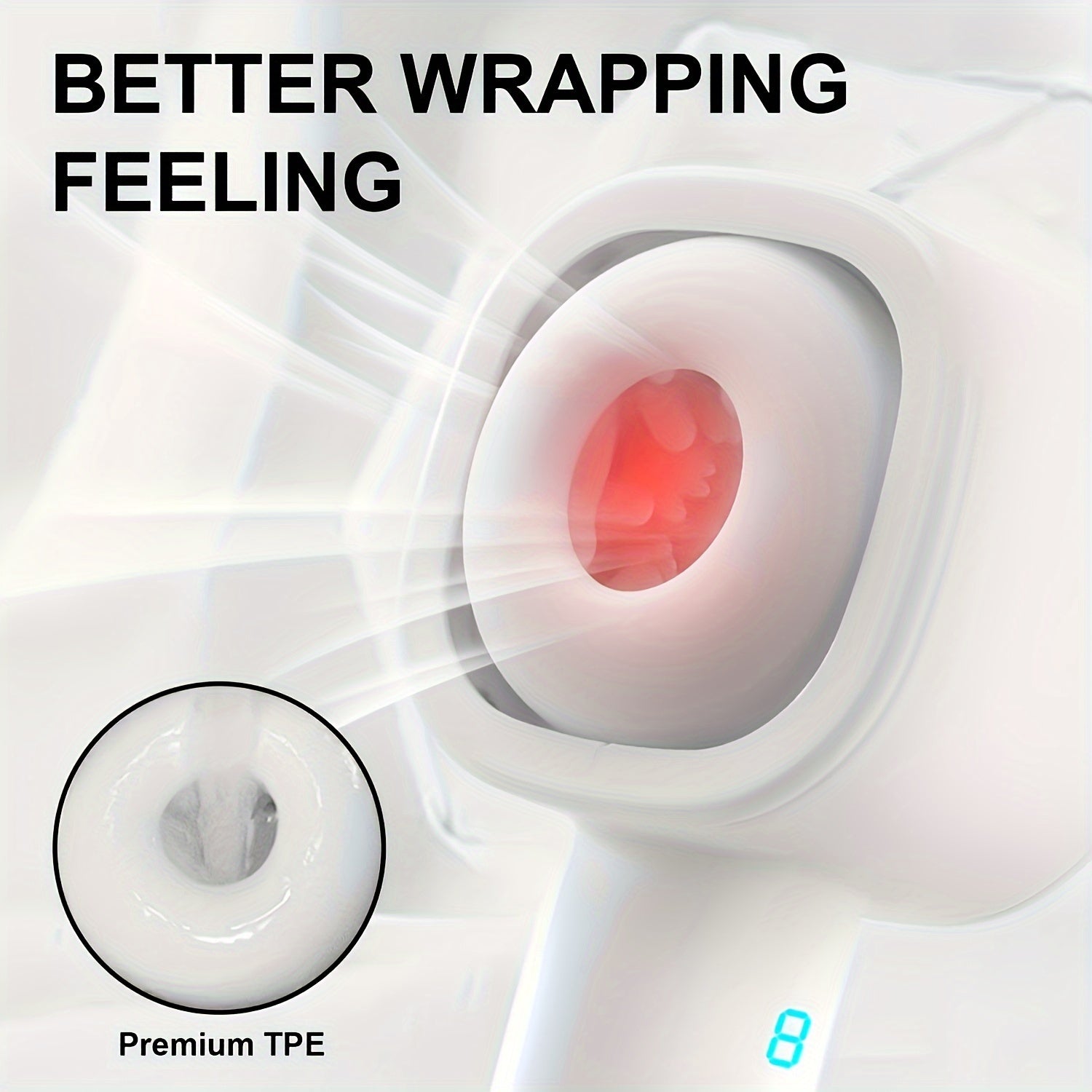 Compact Portable Male Masturbator with 8 Thrusting & Vibrating Modes. Dual Open-Ended Penis Massager - USB Rechargeable. TPE Material - buysextoyth