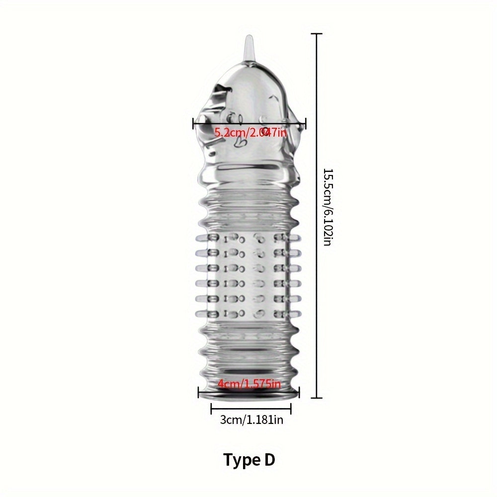 Crystal Men's Adult Sex Toy Penis Cover Sleeve Penis Extender Reusable Delay Ejaculation Add More Fun And Excitement For Men Women Couples - buysextoyth