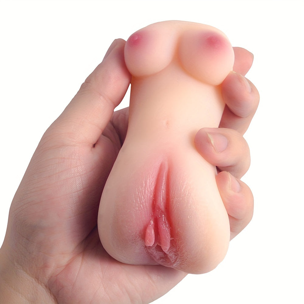 Pocket Pussy Male Masturbator 3D Realistic Textured Vagina And Tight Anus Pleasure Sex Toys For Men Oral Sex Self Pleasure Stroker Silica Gel Vacuum Suction Sex Doll - buysextoyth