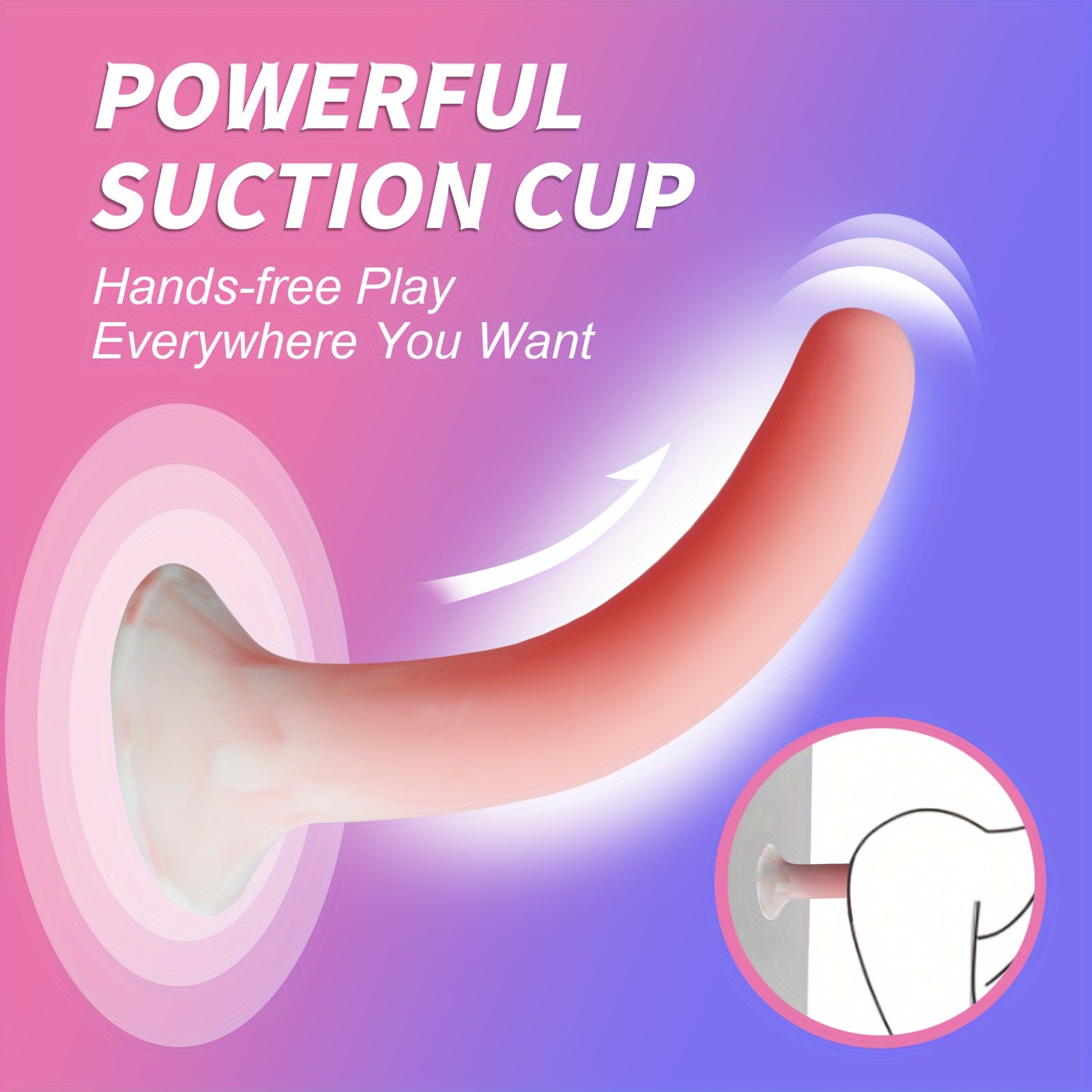 Powerful Suction Cup - Hands-Free Play Everywhere You Want: Super Real Texture - Experience The Real Man - Made of Liquid Silicone - 7.59In/19.5Cm - Delicate Texture - Suction Cup Design - Secure Grip - Non-Latex - No Battery Required - buysextoyth