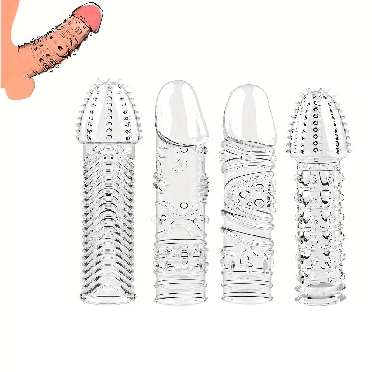 Penis Ring Crystal Penis Sleeve Lock Sperm Resistance Adult Supplies - buysextoyth