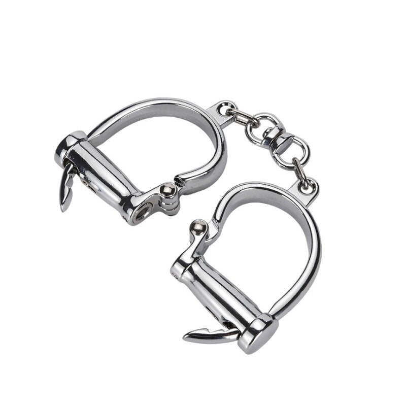 Stainless Steel Female Male Handcuff Metal Ankle Cuffs Wrist Cuff for Couple Bdsm Bondage Restraints Adult Game Sex Toys - buysextoyth