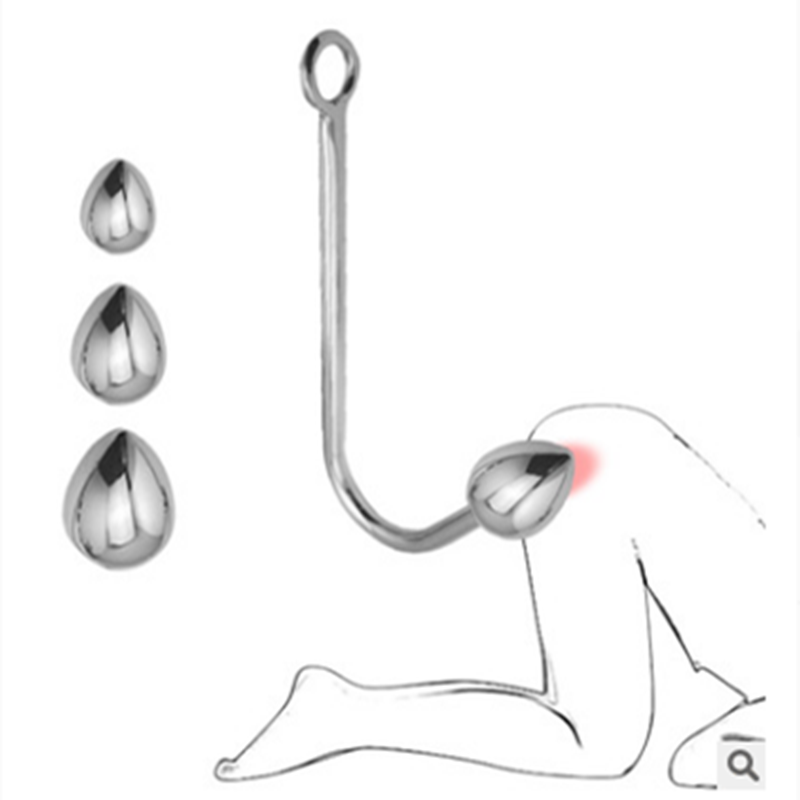 Anal Hook Metal Butt Plug with Ball Anal Plug Dilator Multifunctional Masturbation Butt Sex Toys - buysextoyth