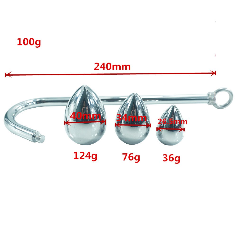 Anal Hook Metal Butt Plug with Ball Anal Plug Dilator Multifunctional Masturbation Butt Sex Toys - buysextoyth
