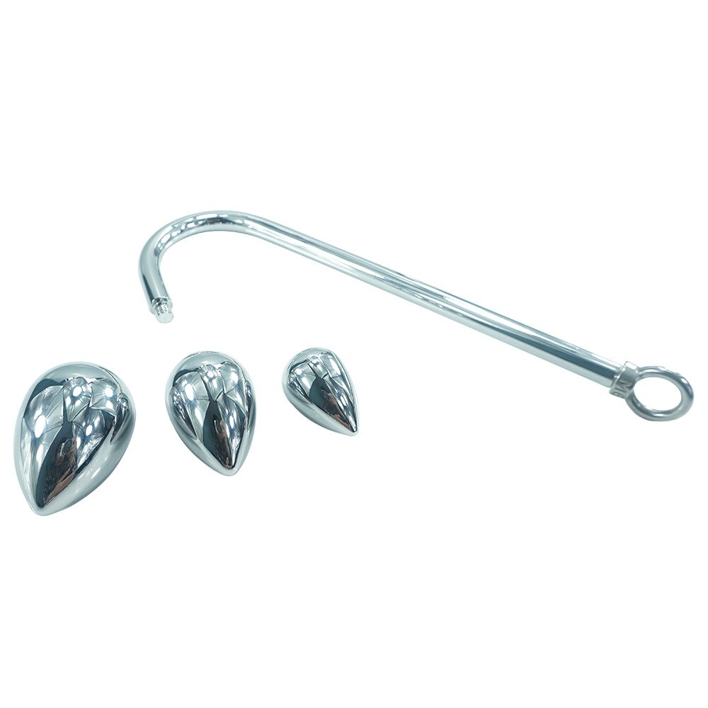 Anal Hook Metal Butt Plug with Ball Anal Plug Dilator Multifunctional Masturbation Butt Sex Toys - buysextoyth