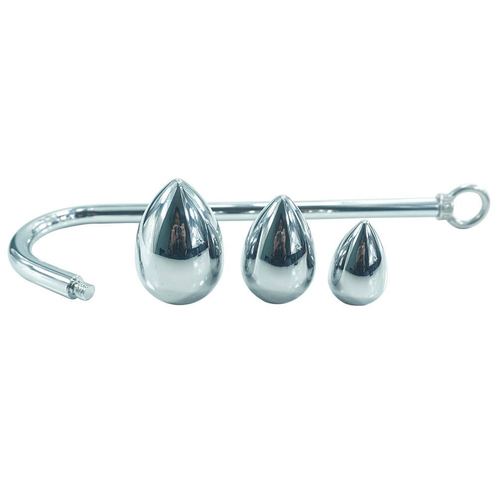 Anal Hook Metal Butt Plug with Ball Anal Plug Dilator Multifunctional Masturbation Butt Sex Toys - buysextoyth
