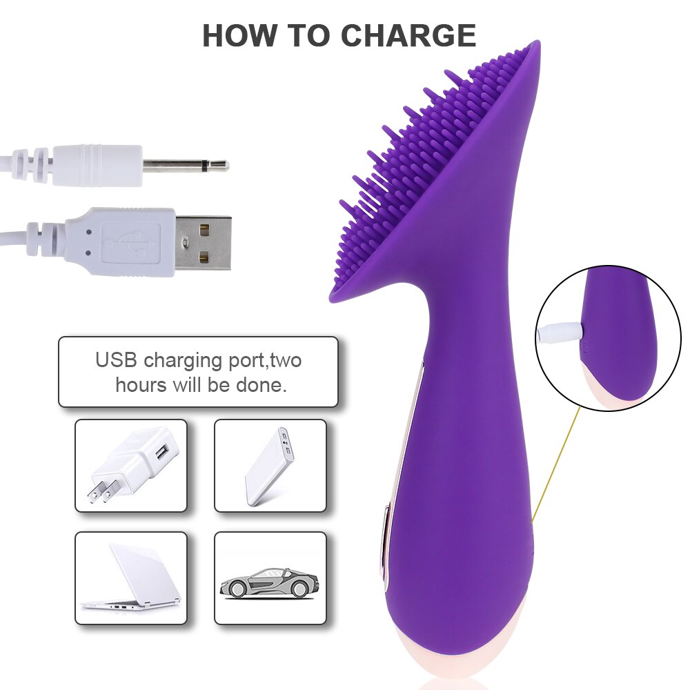 10 โหมด Dildo ลิ้น Vibrator หัวนมนวด Clitoris กระตุ้นช่องคลอดกระชับหี Masturbator ผู้ใหญ่ของเล่นสำหรับผู้หญิง - buysextoyth