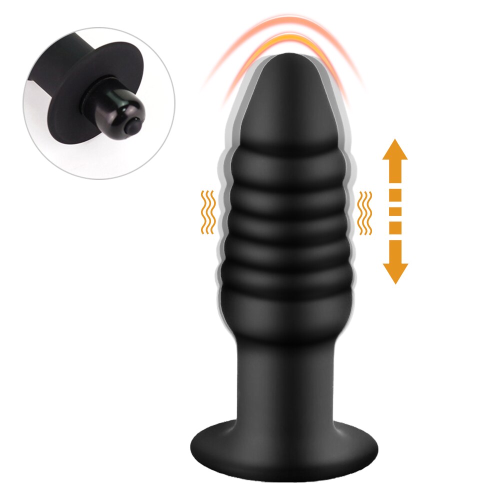 Vibration Anal Plug Safety Silicone Butt Plug Female Masturbation Tool Prostate Massager Erotic Sex Toys for Couple - buysextoyth