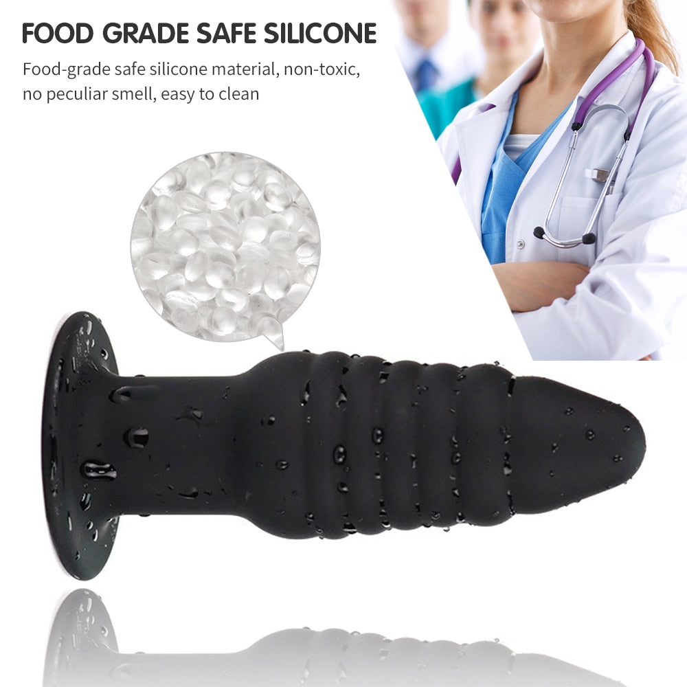 Vibration Anal Plug Safety Silicone Butt Plug Female Masturbation Tool Prostate Massager Erotic Sex Toys for Couple - buysextoyth