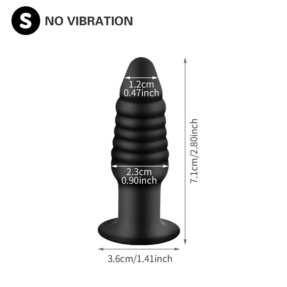 Vibration Anal Plug Safety Silicone Butt Plug Female Masturbation Tool Prostate Massager Erotic Sex Toys for Couple - buysextoyth