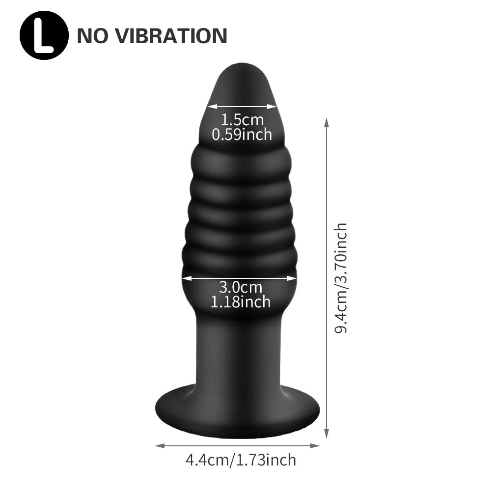 Vibration Anal Plug Safety Silicone Butt Plug Female Masturbation Tool Prostate Massager Erotic Sex Toys for Couple - buysextoyth