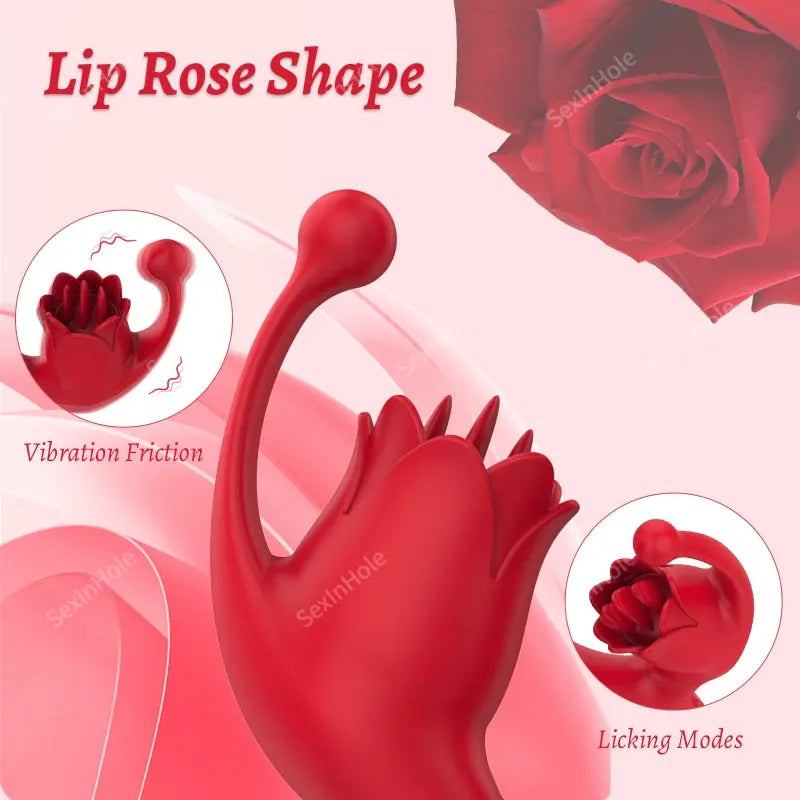 10โหมด G-Spot Rose สำหรับผู้หญิง Dildo Clitoris ลิ้นเซ็กซ์ทอยหญิงสินค้า Stimulator สั่นไข่ผู้ใหญ่ของเล่นผู้หญิง18 - buysextoyth