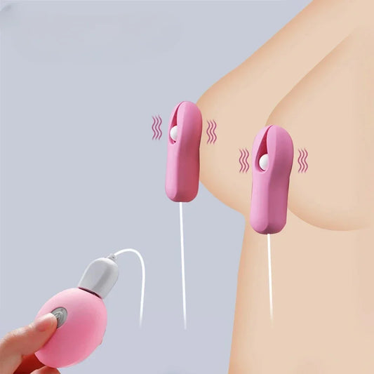 10 Modes Electric Nipple Clamp Breast Massage Vibrator Enhancer Bondage Adult Stimulator Sex Toys for Women Couples Female - buysextoyth