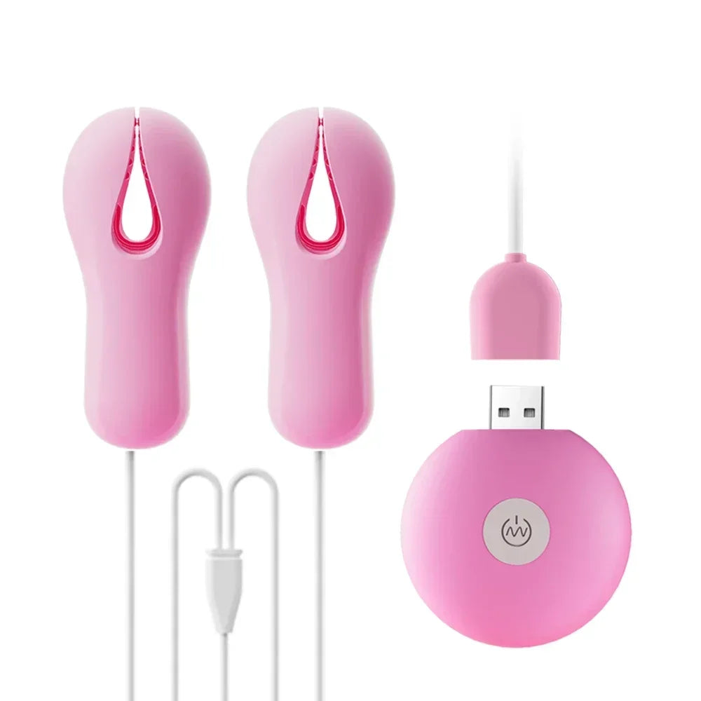 10 Modes Electric Nipple Clamp Breast Massage Vibrator Enhancer Bondage Adult Stimulator Sex Toys for Women Couples Female - buysextoyth