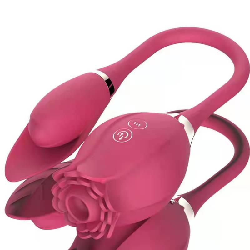 Rose Clitoral Sucking Vibrator with Vibrating Egg Vaginal Anal Stimulator Breast Nipple Massager Oral Sex Toy for Women - buysextoyth