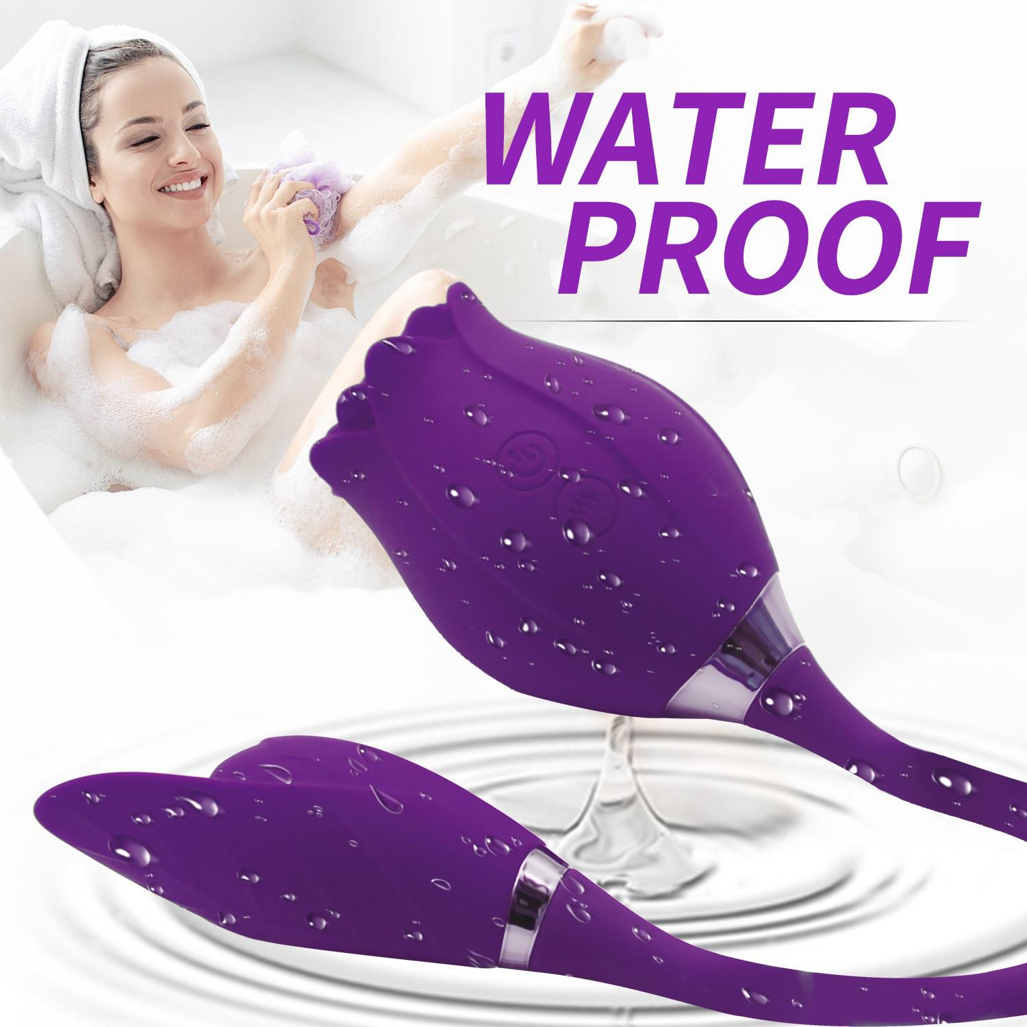Rose Clitoral Sucking Vibrator with Vibrating Egg Vaginal Anal Stimulator Breast Nipple Massager Oral Sex Toy for Women - buysextoyth
